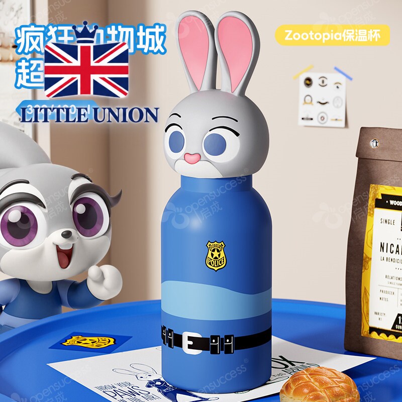 英国LITTLE UNION迪士尼疯狂动物城保温杯高颜值卡通儿童学生316