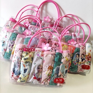 6条装 女童内裤纯棉三角短裤冰雪艾莎公主女宝宝女孩全棉夏季薄款