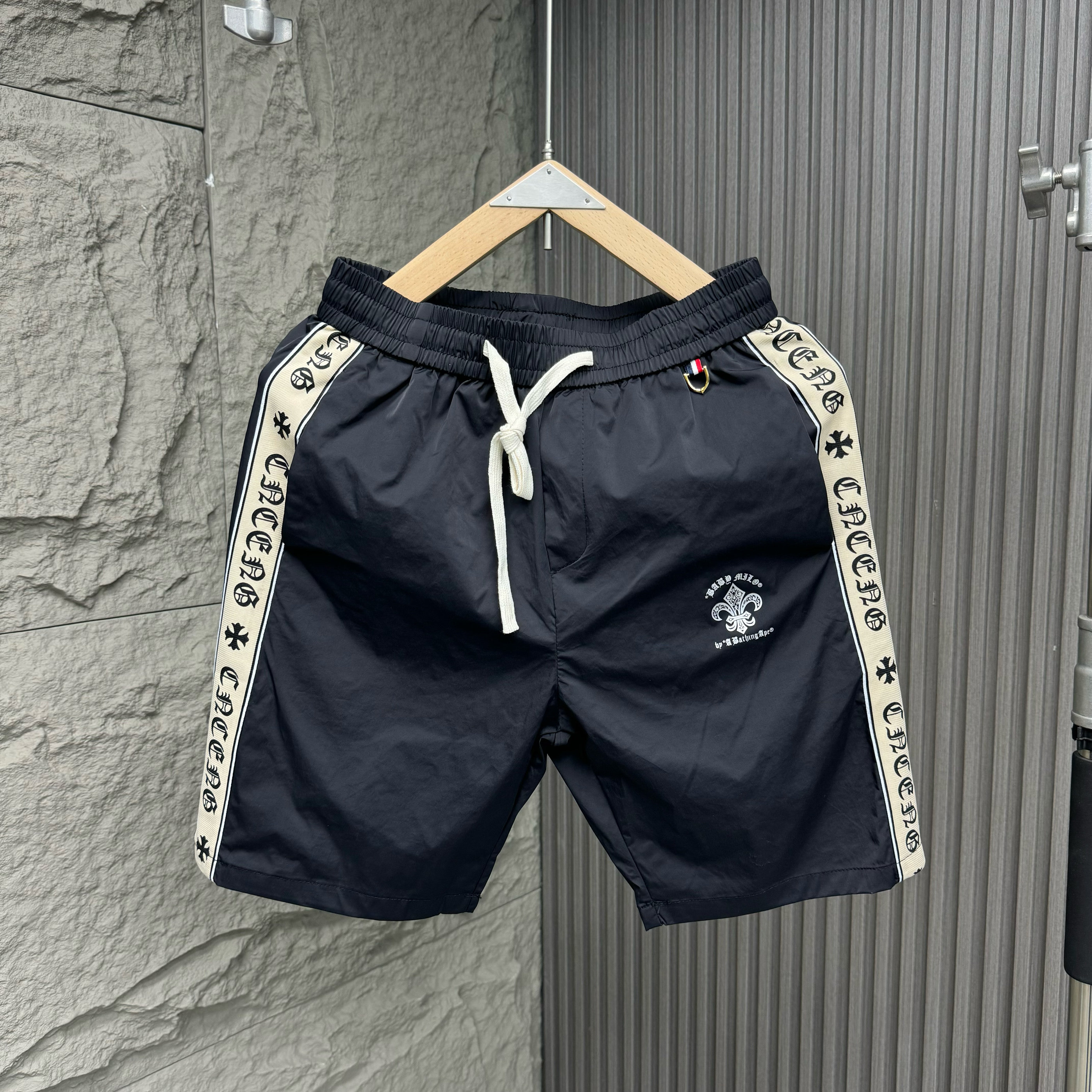 新款直筒裤松紧休闲青年纯色织带
