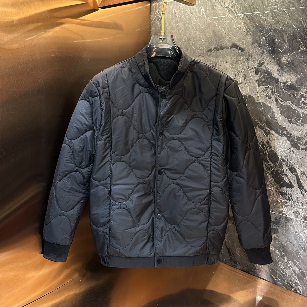 秋冬新款立领薄棉服外套男欧货时尚简约韩版休闲夹克百搭加棉上衣