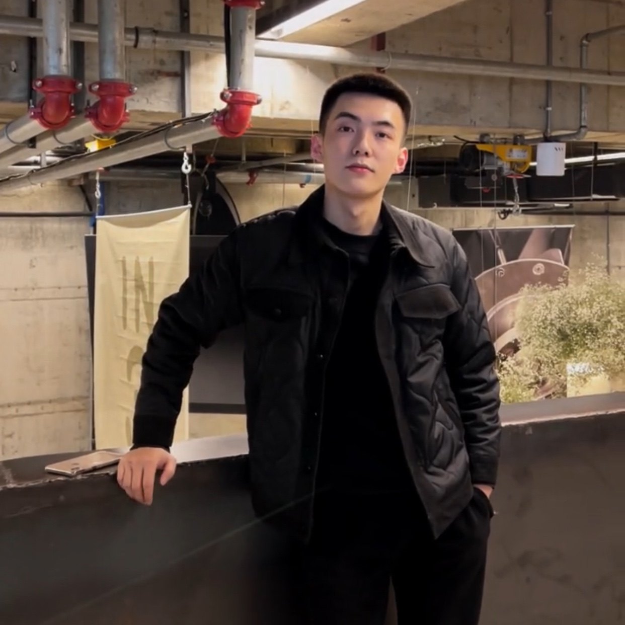 秋冬新款休闲翻领加棉厚款夹克男外套网红崔浩然同款韩版修身棉服