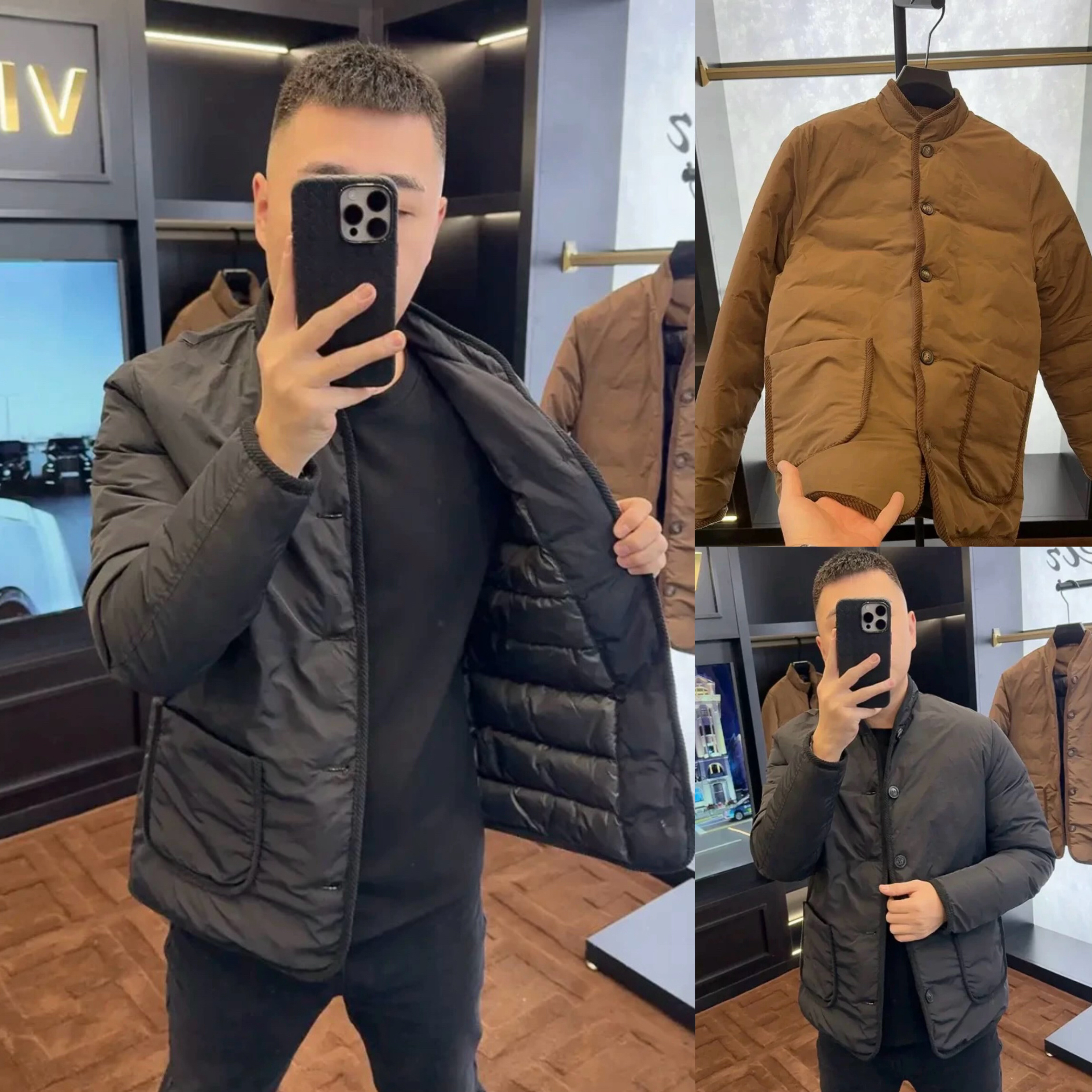 冬季新款羽绒棉服男短款立领