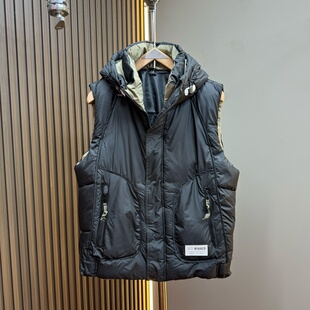 冬季新款连帽羽绒棉马甲男外穿加厚保暖青年坎肩背心时尚外套坎肩
