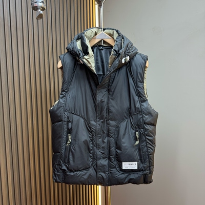 冬季新款连帽羽绒棉马甲男外穿加厚保暖青年坎肩背心时尚外套坎肩