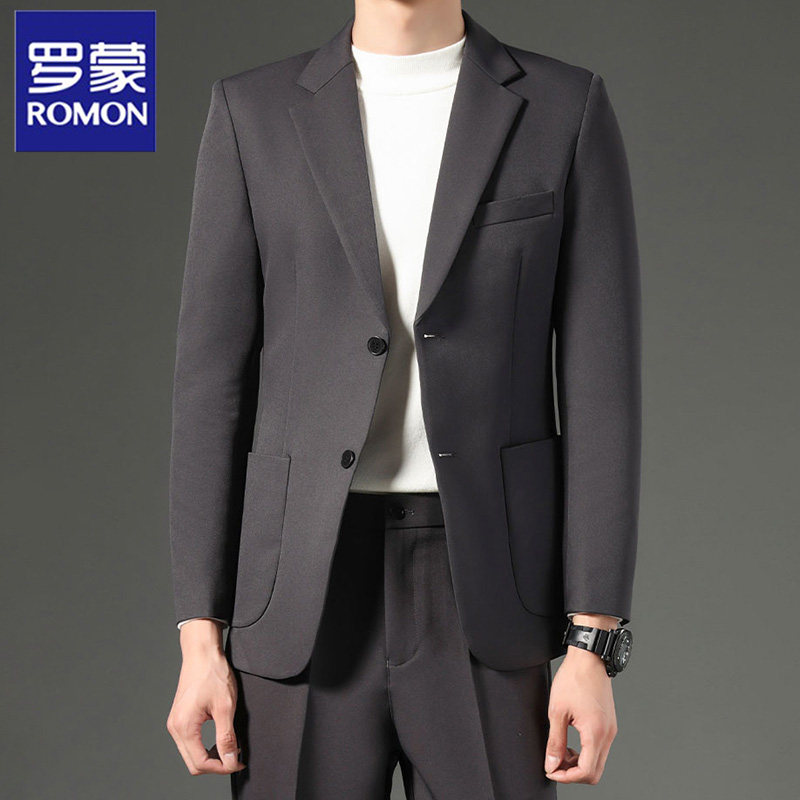 罗蒙休闲西装男士套装外套高级感韩版痞帅气春秋季小西服单件上衣,男装,西服,淘宝优惠券,粉丝福利购,淘宝优惠卷