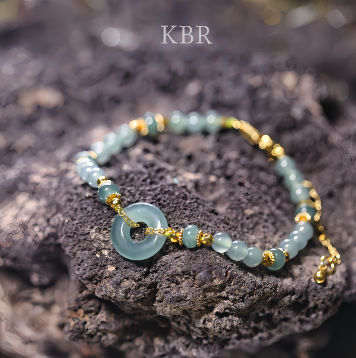 【颖有尽有】新款高定款冰种天然翡翠平安扣手链 KBR0410009,珠宝/钻石/翡翠,手链/手串,淘宝优惠券,粉丝福利购,淘宝优惠卷