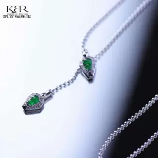 【烈儿宝贝直播间】新款天然A货翡翠项链颈链简约 KBR0320002