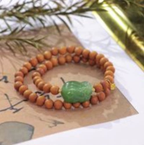 原创设计天然和田玉貔貅多圈手串多样性发 时尚气质 KBR0615001