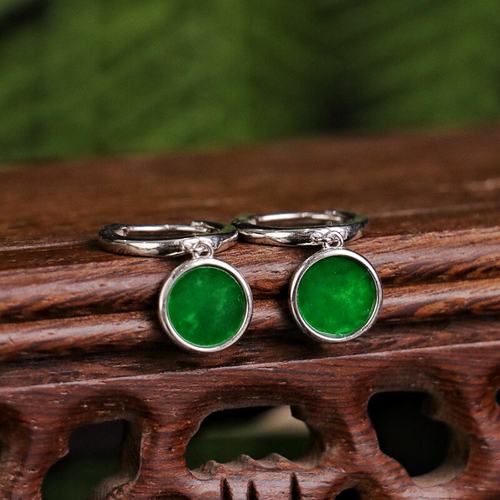 【颖有尽有】天然A货缅甸翡翠耳环时尚轻奢精致百搭JJCYX51026015