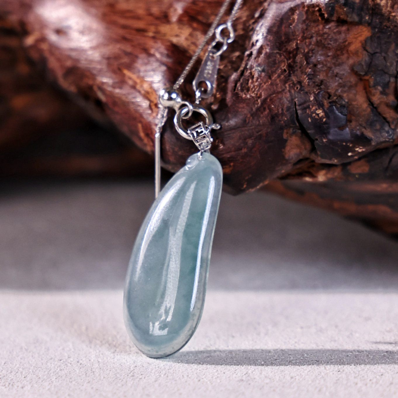 【颖有尽有】18k金镶嵌天然A货翡翠福瓜挂件吊坠气质KBR051018004