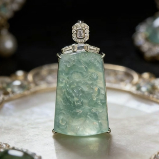 KBR60101001 天然翡翠冰种无事牌吊坠百搭多样性发 颖有尽有