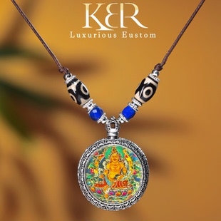 KBR0608005 财聚八方喜马拉雅黄财神唐卡百搭款 颖有尽有