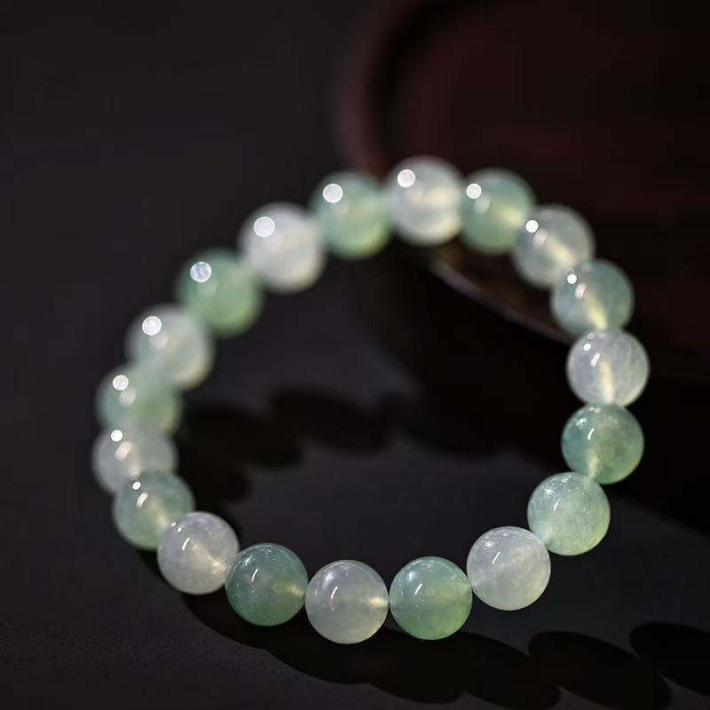 【颖有尽有】冰种天然A货缅甸翡翠圆珠简约百搭手串 JJCY51108001