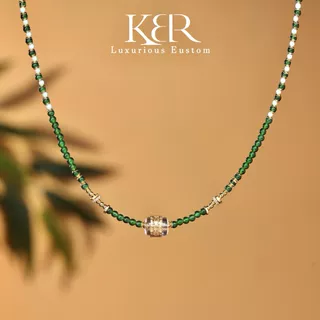 【颖有尽有】高定设计款天然A货翡翠项链简约款KBR0725006