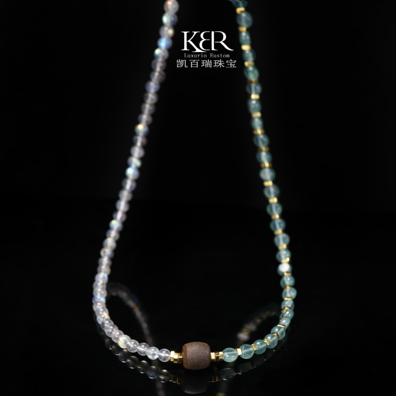 【潇潇生日会专属】高定设计款天然A货翡翠DIY沉香项链KBR0407002