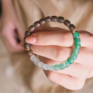 百搭大气通透款 沉香手串时尚 高定设计款 KBR0725004 颖有尽有