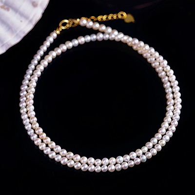 【颖有尽有】天然珍珠女神珠链小米珠项链KBR50908005