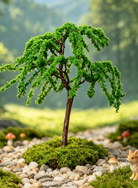 迷你小树创意苔藓微景观生态瓶造景装饰摆件DIY装饰绿树