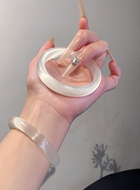 白月光高冰种玉髓荔枝冻手镯礼物