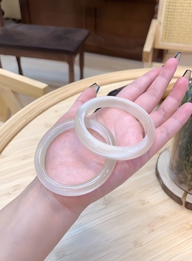 白月光香槟金手镯女士冰种玉镯子