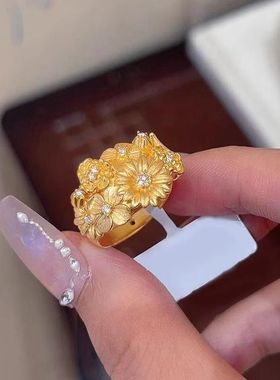 金店同款繁花似锦雏菊戒指