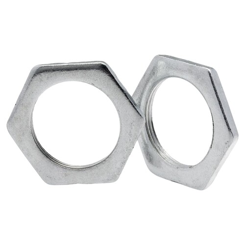 GB808镀锌细牙薄螺母铁六角