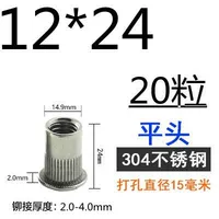 M12 плоская головка 304 (20 капсул)