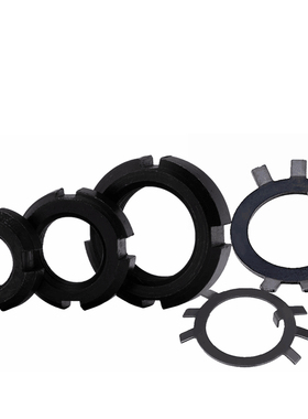 圆螺母国标锁紧螺母开槽止退螺丝母四槽并帽m10m12m16m20-m200