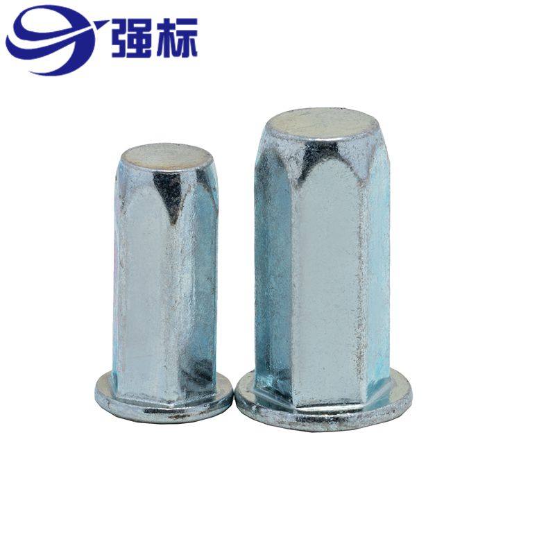 M4M5M6M8M10拉铆螺母盲孔竖纹防水封闭镀锌小沉头平头半六角拉姆