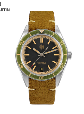 San Martin军魂手表复古仿旧风格NH35全自动机械表夜光SN0116B-2