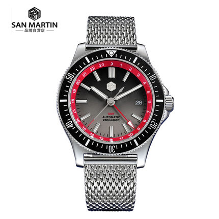San Martin 腕表军魂手表NH34自动机械表时尚钢带男士精钢SN0119