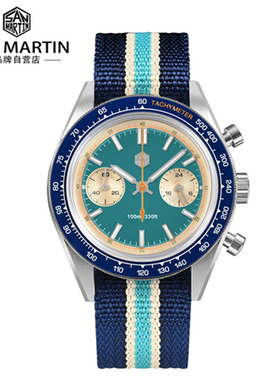 SanMartin军魂手表夜光VK64机芯防水男计时石英手表SN0116JS