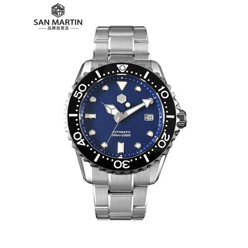 SanMartin潜水表搪瓷表盘腕表