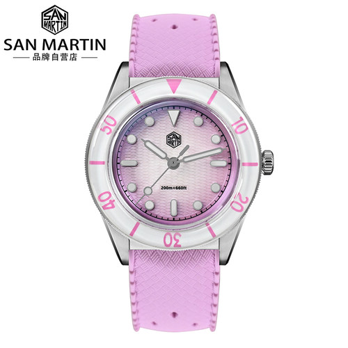 San Martin军魂手表首款女士腕表SN0151GS时尚小巧703石英机芯