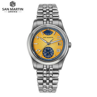 San Martin军魂手表SN0144DG十二时辰动能显示男士机械手表