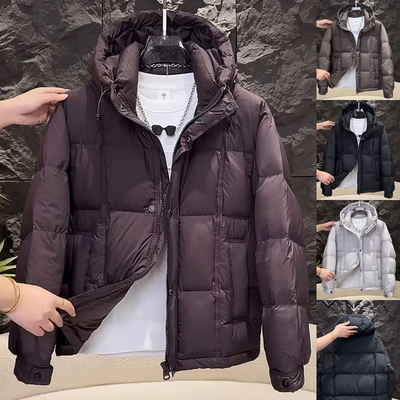 2025新款羽绒服男款连帽冬季高级感加厚网红爆款洋气短款潮牌帅气