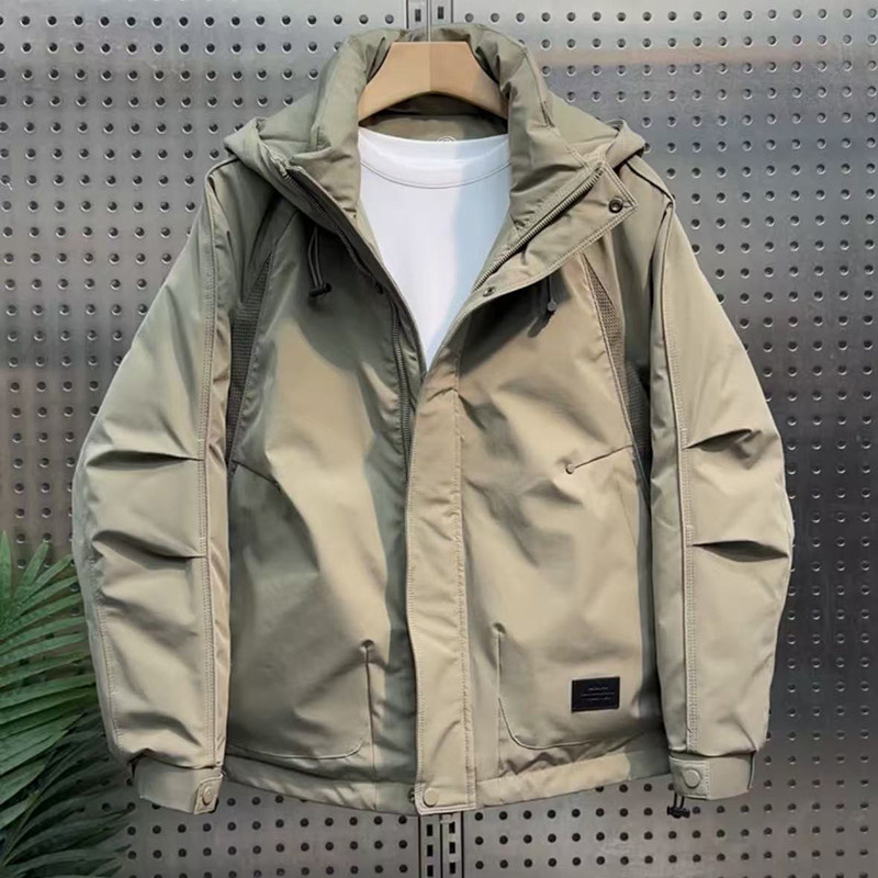 秋冬新款连帽工装夹克外套男户外潮牌加厚保暖防风冲锋衣休闲棉服,男装,夹克,淘宝优惠券,粉丝福利购,淘宝优惠卷