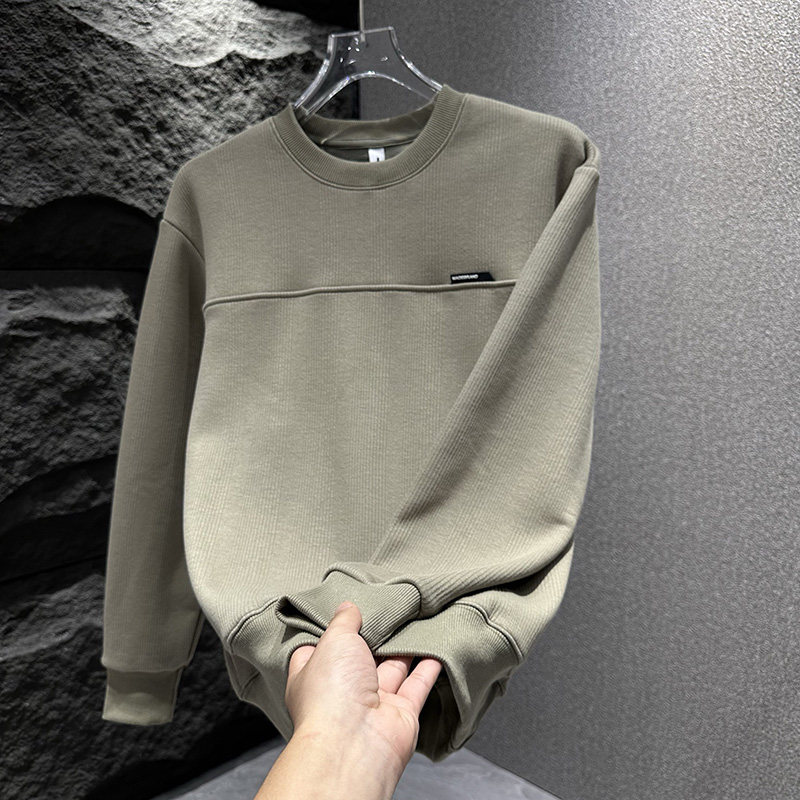 加绒卫衣男款秋冬季韩版休闲帅气男士秋装上衣设计感潮流潮牌男装