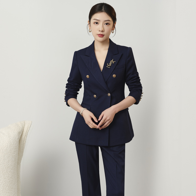 钡轩高端职业套装女黑色