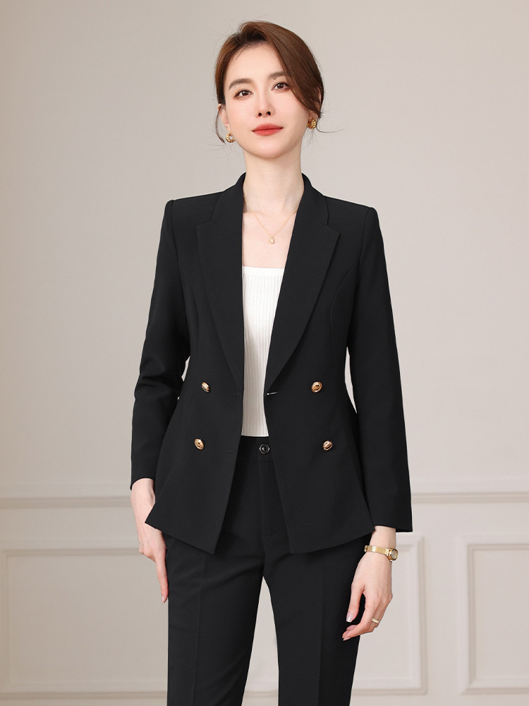 여성을위한 하이 엔드 정장 정장 2024 새로운 스타일 전문 기질 정장 재킷 회사 관리자 은행 고객 서비스 작업복