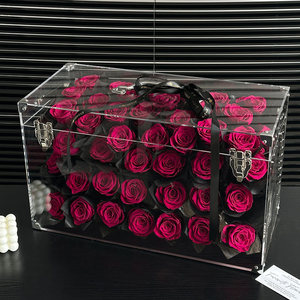 送老婆女友弗洛伊德玫瑰永生花圣礼盒巨型行李箱茶几新年生日礼物