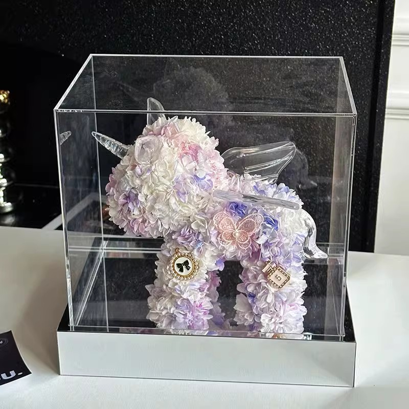 永生花独角兽真花生日礼物送女生