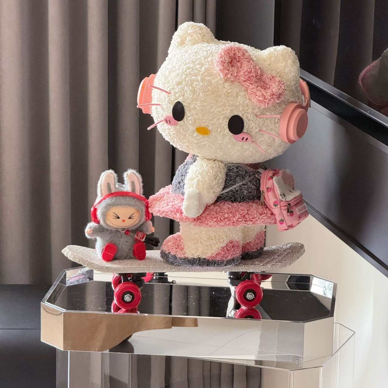 hellokitty永生花超大哈喽KT凯蒂猫礼盒圣诞节送女友老婆生日礼物