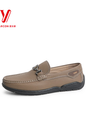 意尔康男鞋2025新款一脚蹬休闲鞋百搭乐福鞋豆豆鞋5112AR56286A