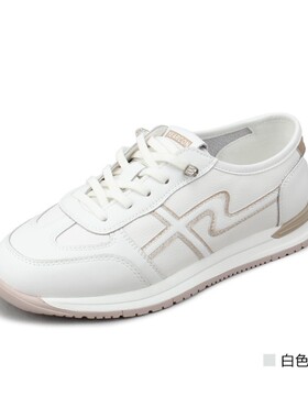 意尔康女鞋2025春季新款平底中跟休闲鞋防滑轻便爆款5181AD08525Y