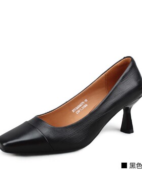 意尔康专柜女鞋2025年新款浅口单鞋细跟中跟通勤上班S551AA04697Y