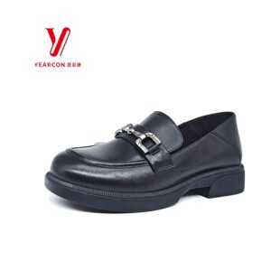 意尔康乐福鞋S564AB04854Y皮鞋女鞋复古秋季新款风小2025英伦真皮