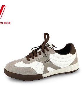 意尔康男鞋2025秋季新款拼色皮面轻便软底运动休闲鞋5522AE58371A