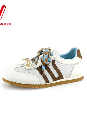 意尔康女鞋2025秋季新款网面透气可爱卡通系带德训鞋5581AD11735Y