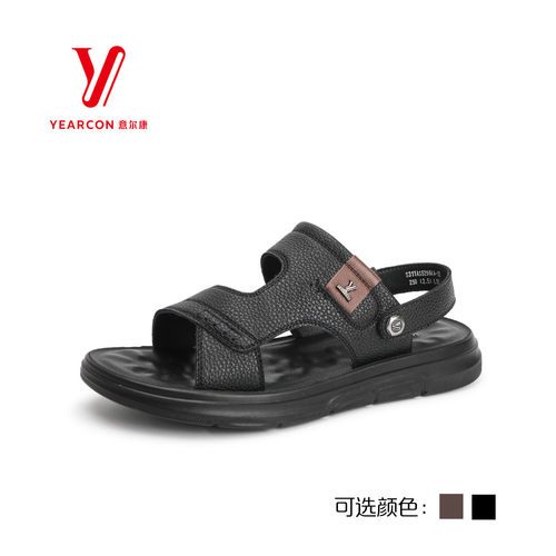 意尔康凉鞋夏季时尚真皮正品耐磨